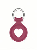 Heart Shaped Protective Silicone Cover With Anti-Lost Tracker And Soft Shell Compatible With Apple Airtag (Airtag Not Included)