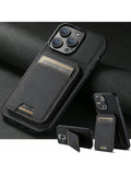 PU Leather Stand Phone Case Card Holder Wallet Phone Case Compatible With Apple/Samsung / Pixel/ Huawei/Honor/Xiaomi /IPhone/ Black