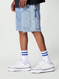 Denim Short With Logo