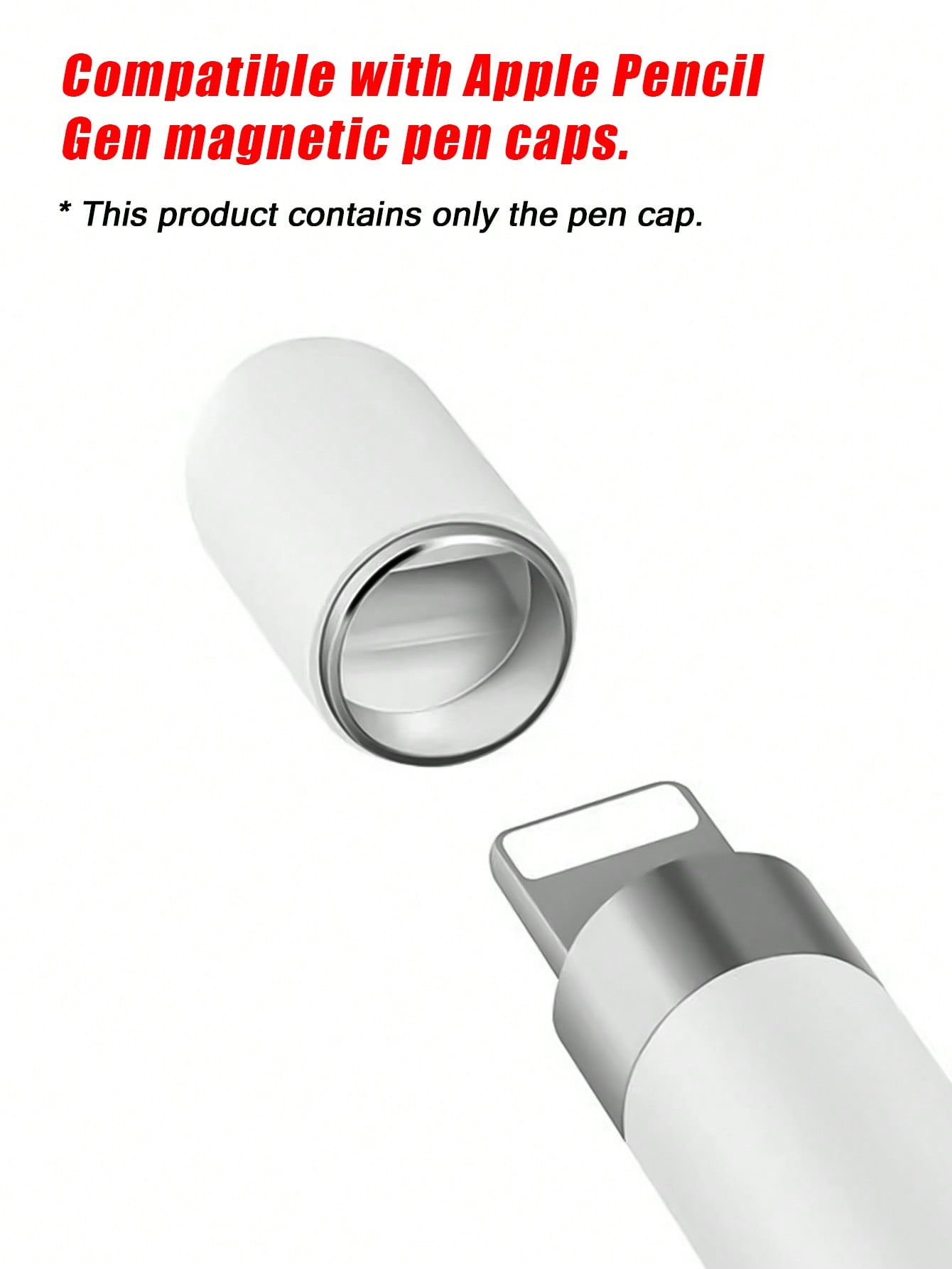 Magnetic Replacement Cap Compatible With Apple Pencil 1st Generation, Cap Holder Anti-Lost Cover Compatible With Ipad Stylus