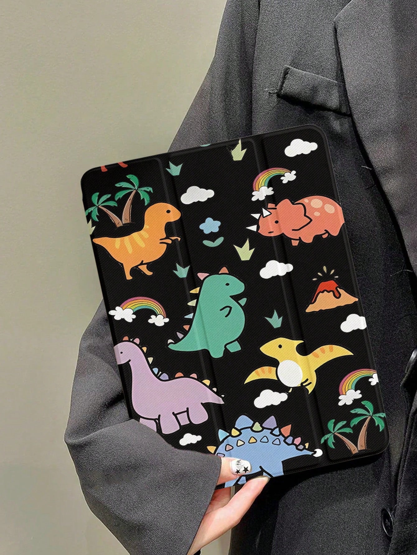 Dinosaur Pattern Tablet Protective Case, Compatible With Apple 2018 2019 2020 2021 IPad Pro, Mini 4/5/6, 9.7-Inch & 10.2-Inch