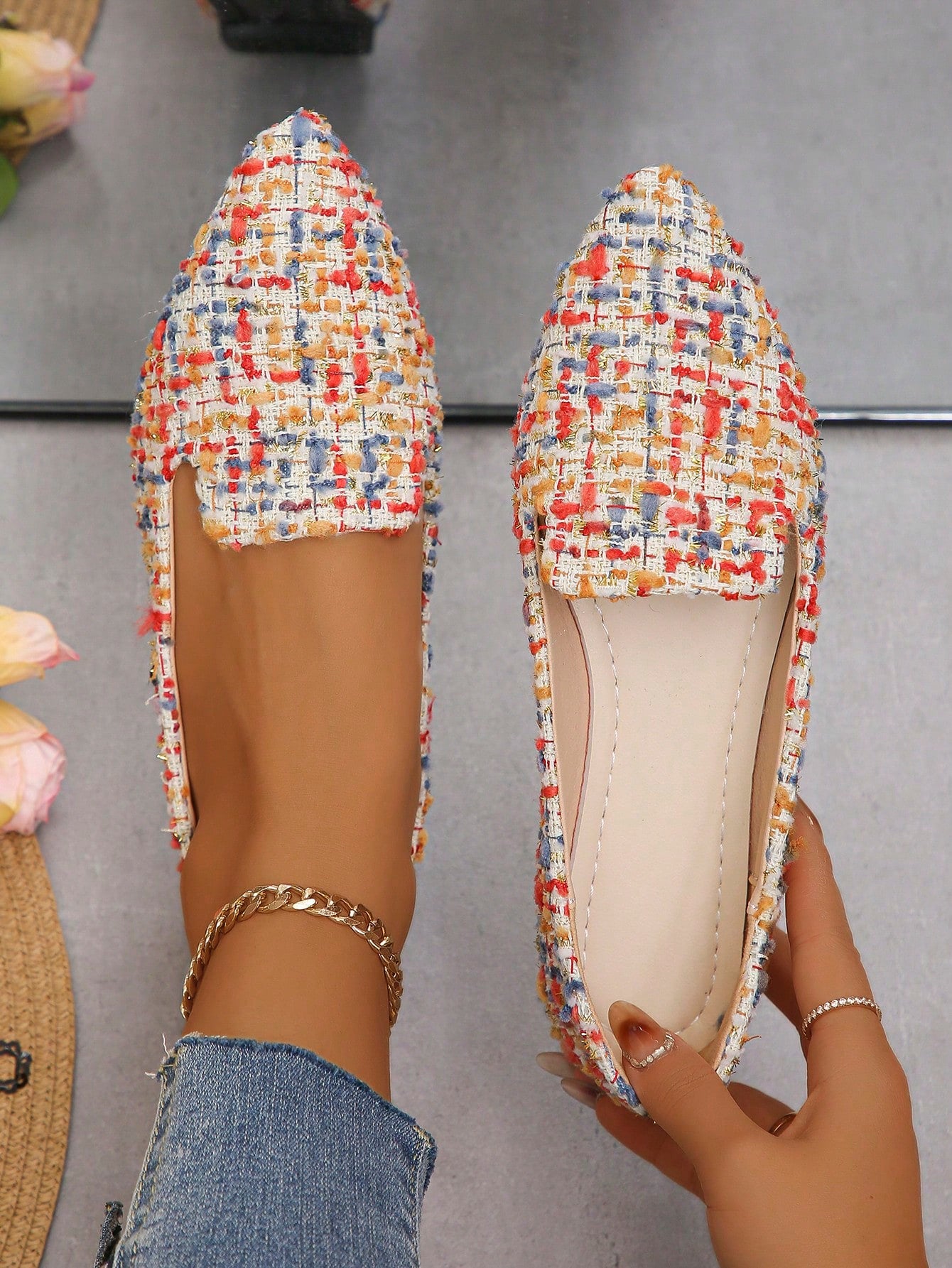 Women's Fashion Platform Flat Slip-On Loafers For Daily Wear & Outdoor, Spring/Fall, Size 35-45, New Beige Color