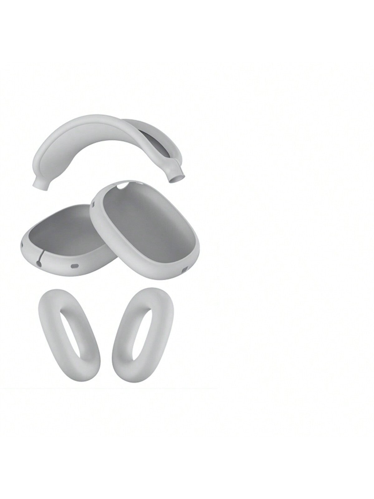 5pcs/Set Soft Silicone Earphone Protective Cover, Over-Ear Headphone Protection Case Compatible With Apple Airpods Max