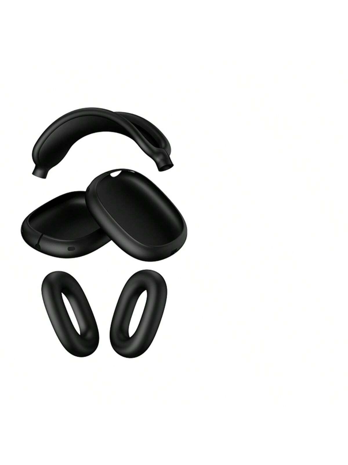 5pcs/Set Soft Silicone Headband Cover & Protective Case Set Compatible With Apple Airpods Max Headphones