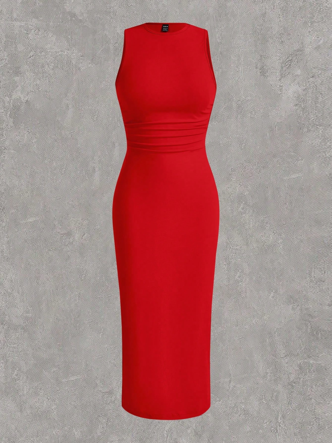 Plus Size Knitted Solid Bodycon Dress