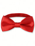 1pc Adjustable Solid Color Pre-Tied Bow Tie For Kids - Perfect For Formal Events, Wedding Parties, Christmas, Halloween, Easter Costumes