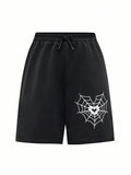 Teen Girls' Spider Web Print Shorts