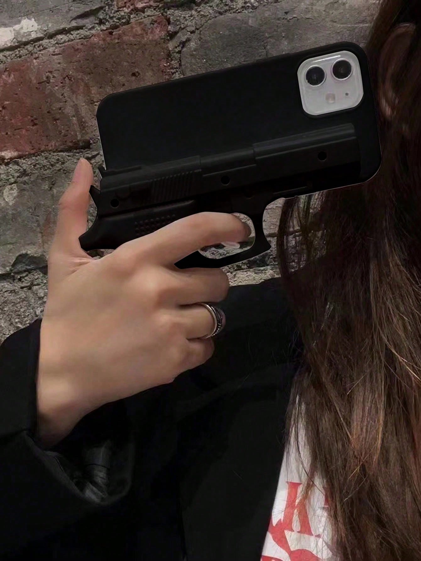 Creative Toy Gun Phone Case For Iphone15/14/13/12/11, Transparent Tpu Soft Phone Shell For Iphone14/13/15pm/11pro/Iphone15promax, Silicone Phone Case For Iphone13/12/11/Xr/Iphone15, 3d Phone Case For Iphone13promax, Protective Cover For Iphone15pm/14/13/1