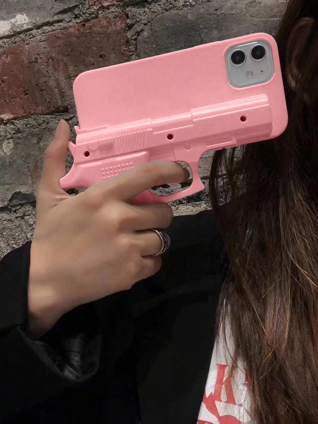 Creative Toy Gun Designed Phone Case Compatible With IPhone 15/14/13/12/11, Clear Tpu Soft Case Compatible With IPhone 14/13/15 Pro Max, Apple11/12/13 Case Silicon Case Compatible With IPhone 15, Creative Case Compatible With IPhone 13 Pro Max, Transparen