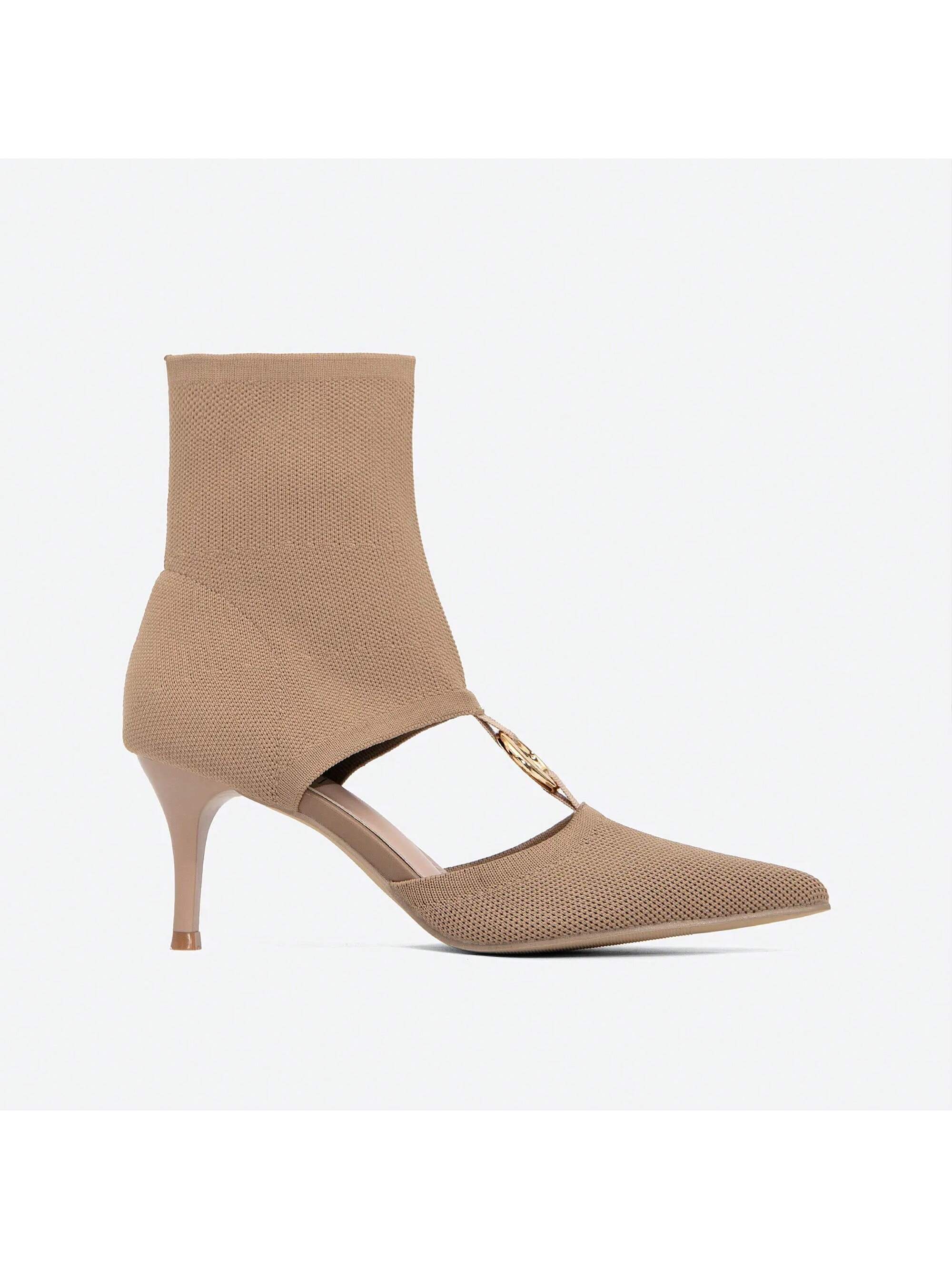 NEWBELLA Mousse Fit Women Mesh Kitten Heel Boots
