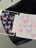 Romantic Pink Butterfly 2-In-1 Acrylic Tri-Fold Stand Protective Case Compatible With Ipad 10.2/Air 4/5/Pro 11/10th/10.9/9.7