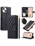 Flip PU Leather Phone Case Wallet With Card Holder Classic Phone Case Crossbody Shoulder Strap With Removable Wrist Strap Compatible With IPhone Samsung Redmi Pixel