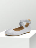 Women's Black Fashion Comfortable And Lightweight Elastic Ankle Straps Daily Commuting Flats Shoes