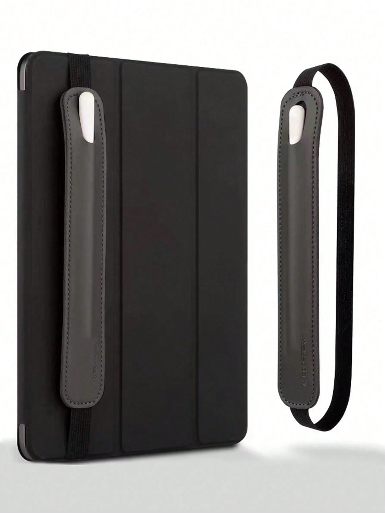 Leather Elastic Band Apple Pencil Case, Touchscreen Stylus Pen Holder