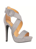 Women's High Heels Open Toe Ankle Strap Stilettos Platform Sexy Party Heeled Sandals