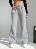 Women's Drawstring Waist Flared Sweatpants