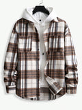 1pc Men's Loose-Fitting Checked Shacket