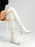 Women's High Heels Over The Knee Boots Thigh High Pointed Toe Stiletto Long Fall Sexy Boots