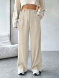 High Waist Wide Leg Suit Pants