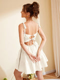 Women's Backless Cami Dress With Knot Detail