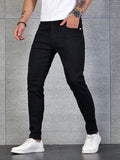 Men Cotton Solid Skinny Jeans