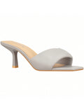 Women Stiletto Heeled Mule Sandals High Heeled Sandals Open Square Toe Thin Heels Fashion Summer Heeled Sandals