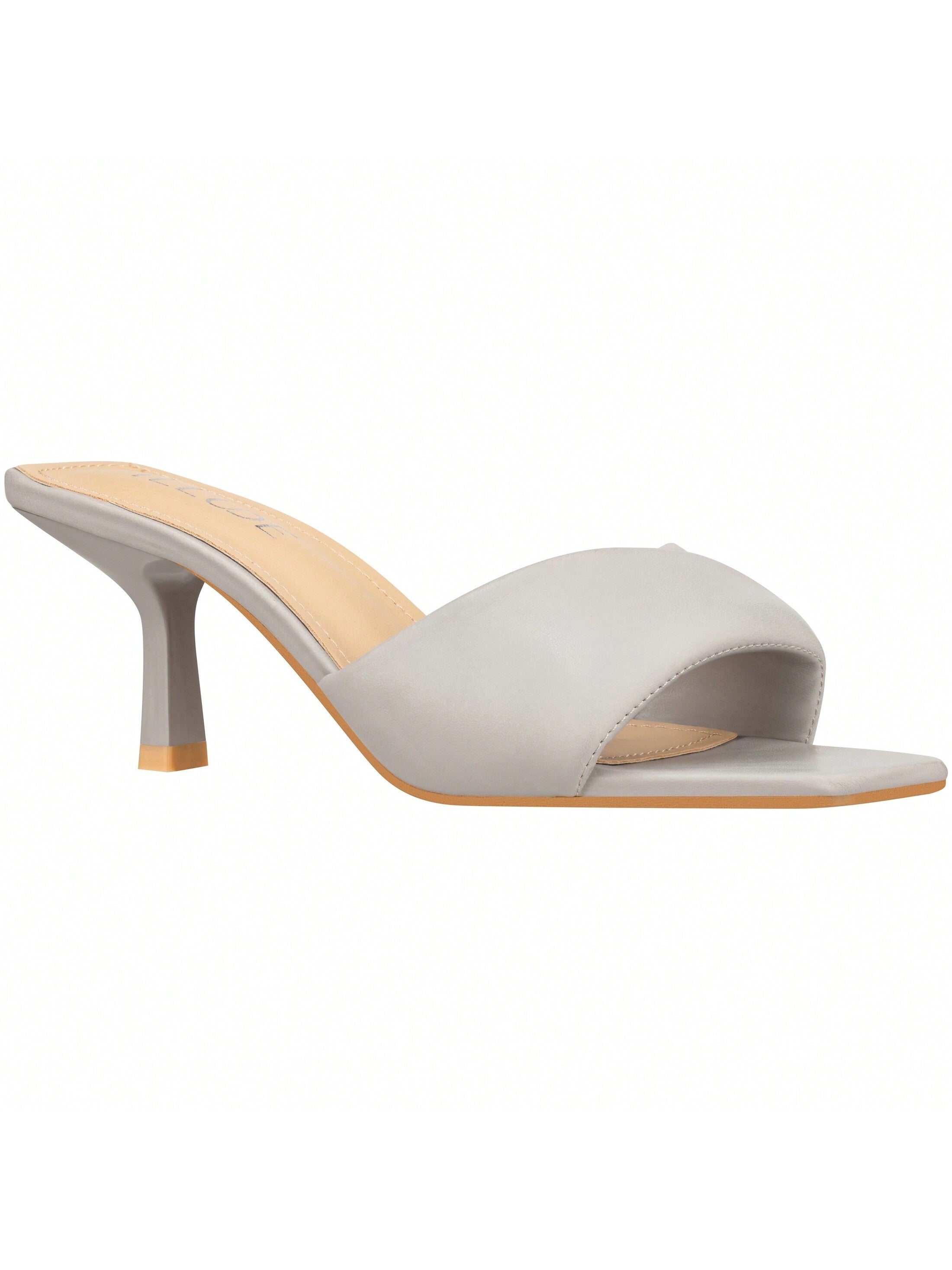 Women Stiletto Heeled Mule Sandals High Heeled Sandals Open Square Toe Thin Heels Fashion Summer Heeled Sandals