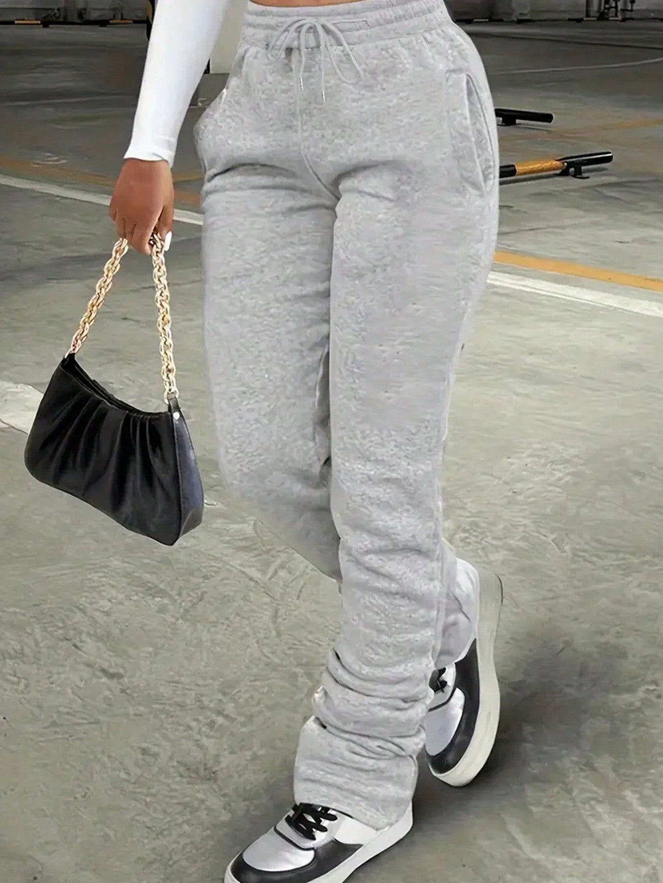 Drawstring Waist Sweatpants