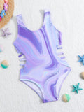 Young Girl One-Piece Swimsuit (Little Kid) With Random Digital Print