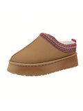 Women's Cozy Warm Soft Upper Indoor Outdoor Rubber Bottom Bootie Slippers