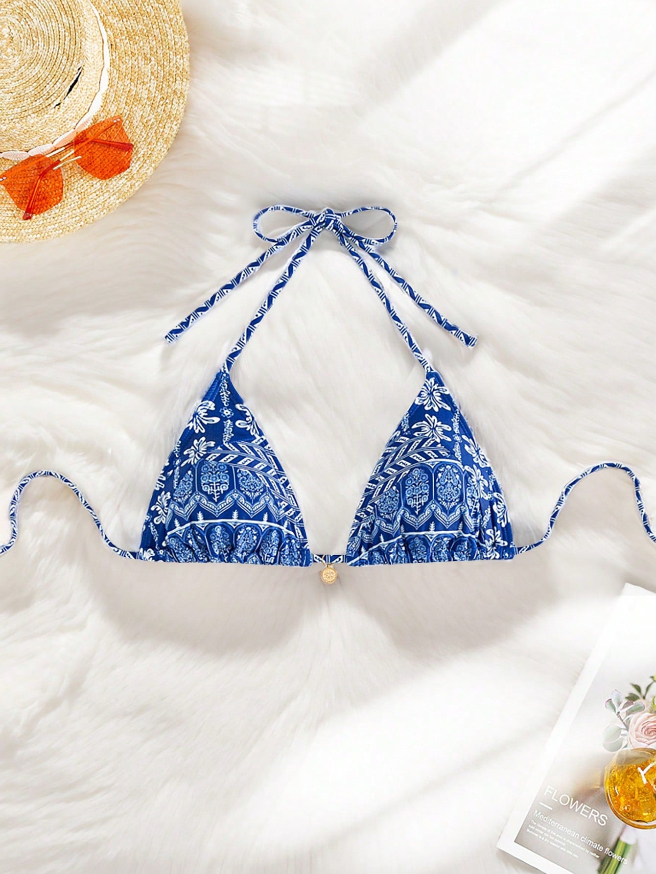 Swim Summer Beach Swimsuit Top (Random Print) Music Festival