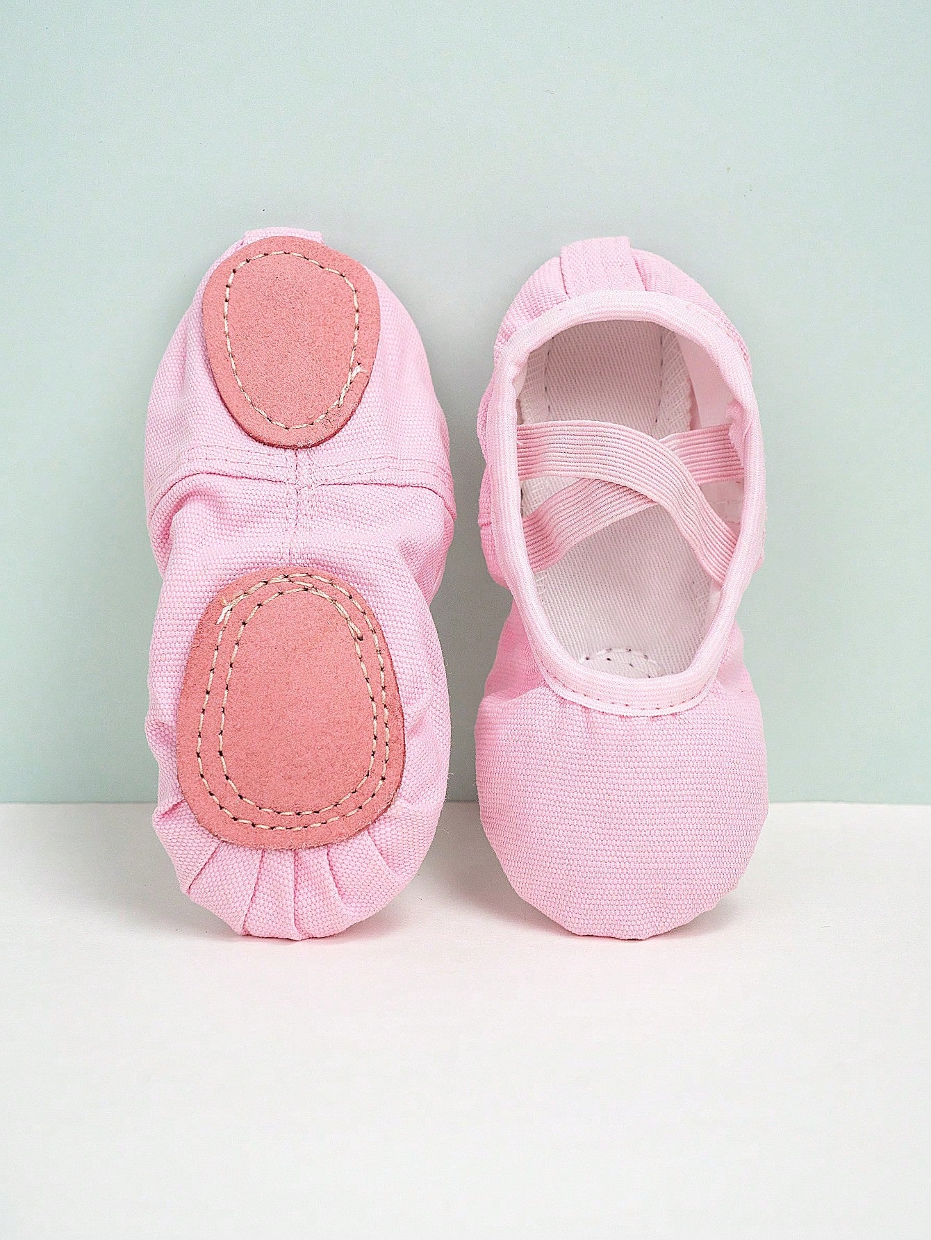 Kids' Indoor Practice Shoes With Full Elastic Cloth, Girls' Soft & Durable Sole, Elastic Strap, No Tie Ballet Dance Shoes