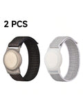 Compatible With Apple AirTag Bracelet For Kids, 2 Packs Nylon GPS Tracker Holder Protective Case Air Tag Wristband With Adjustable Hook & Loop Watch Band For Toddlers Girls Boys Elders