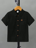 Young Boy's Fashionable Casual Patched Shirt