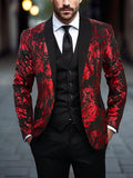 Men's Full Printed Single-Breasted Blazer