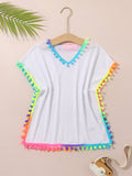 Young Girl Cover Up With Colorful Ball Embellishment