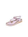 Haute Edition Summer Bohemian Beaded Comfort Sandals