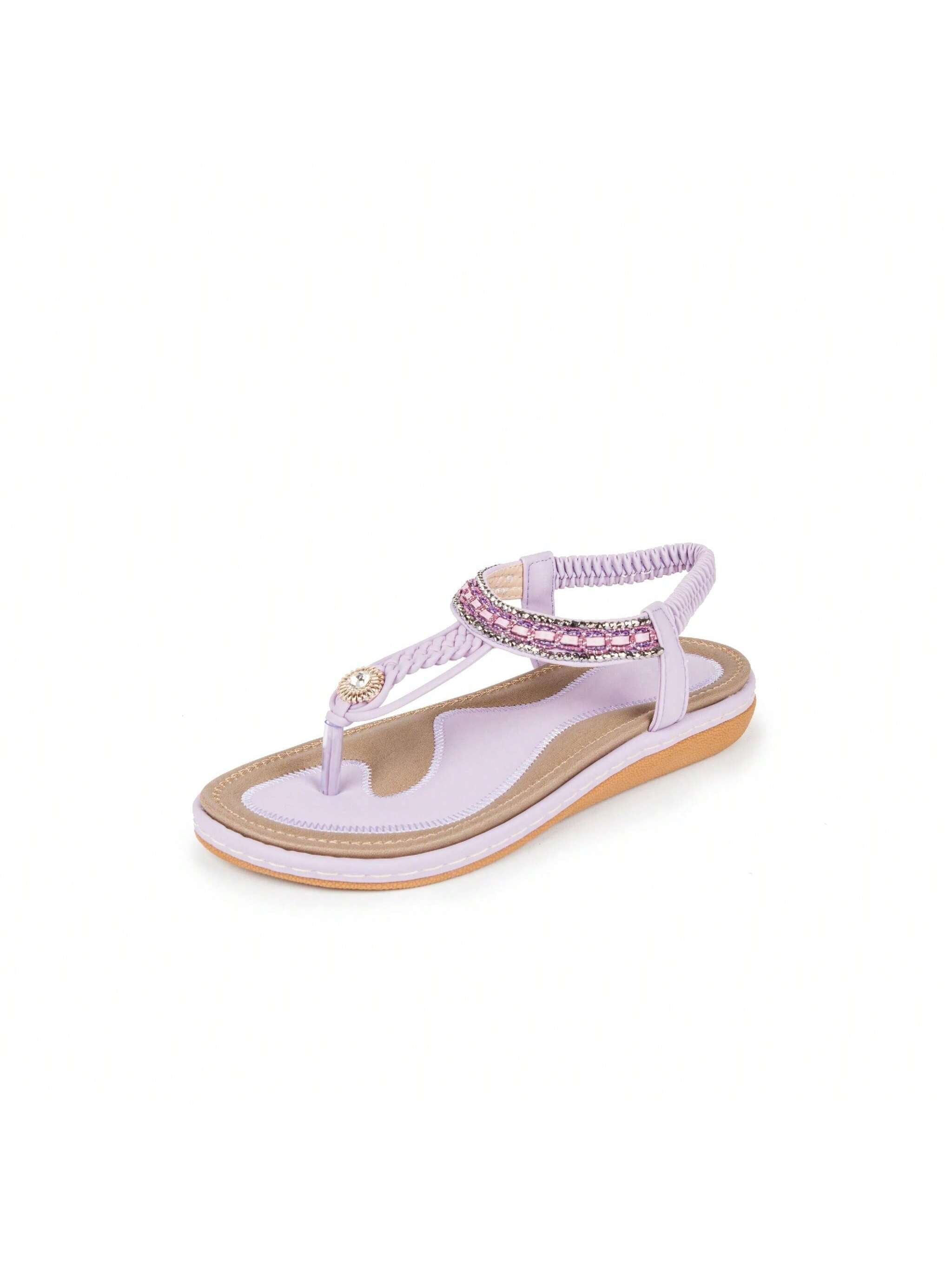 Haute Edition Summer Bohemian Beaded Comfort Sandals