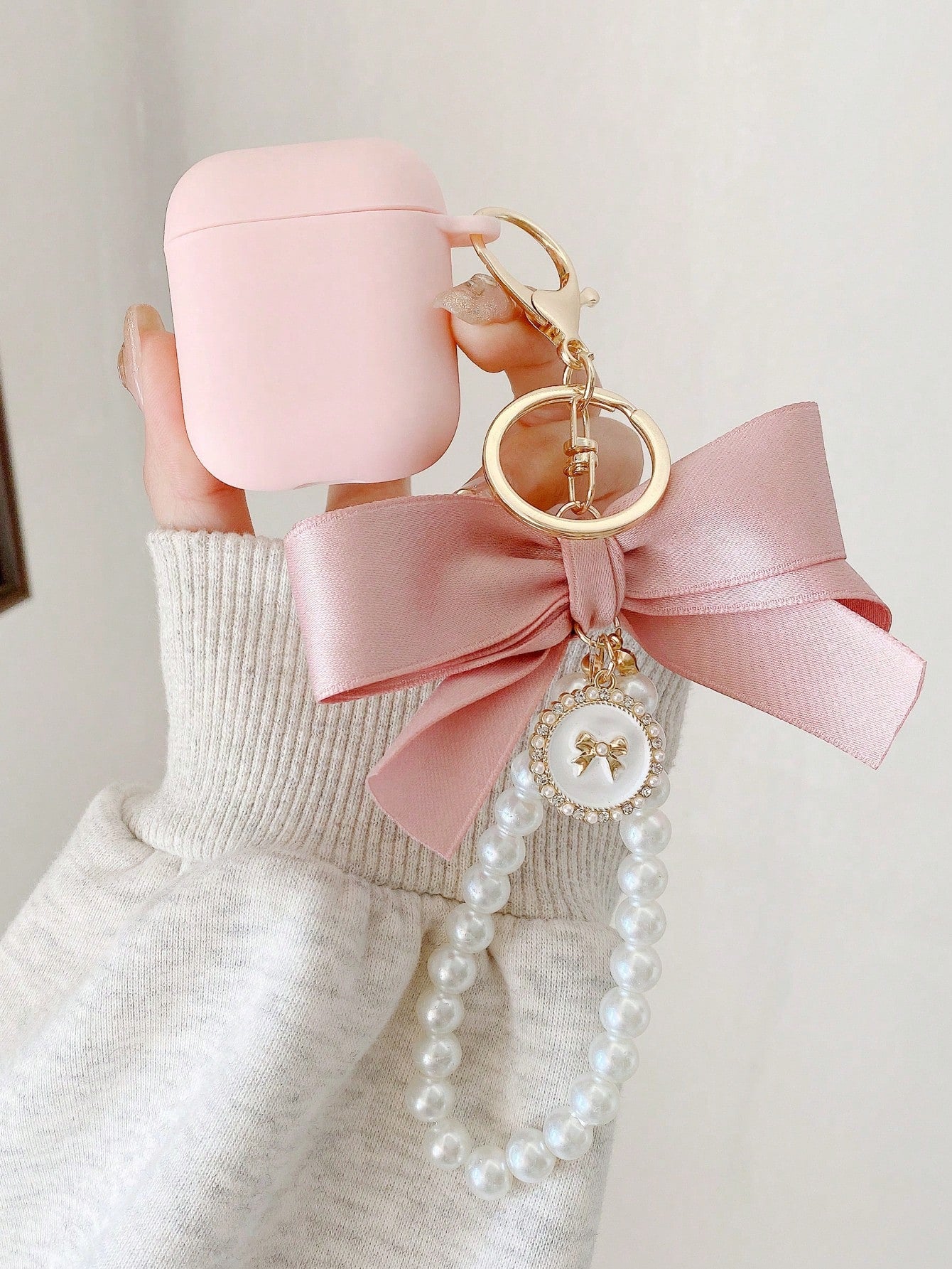 New Arrival Bowknot Pearl Pendant Earphone Soft Protective Cover For Airpods1/2/Airpods 3/Airpods Pro/Airpods Pro2
