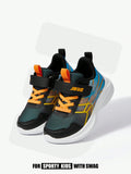 Boys Colorblock Hook-and-loop Fastener Strap Sporty Running Shoes For Outdoor