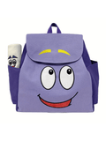 Dor Explorer Bag Backpack , Cartoon Backpack,Purple Soft Plush Smile Face Backpack