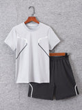 Teen Boy Short Sleeve T-Shirt And Shorts Set