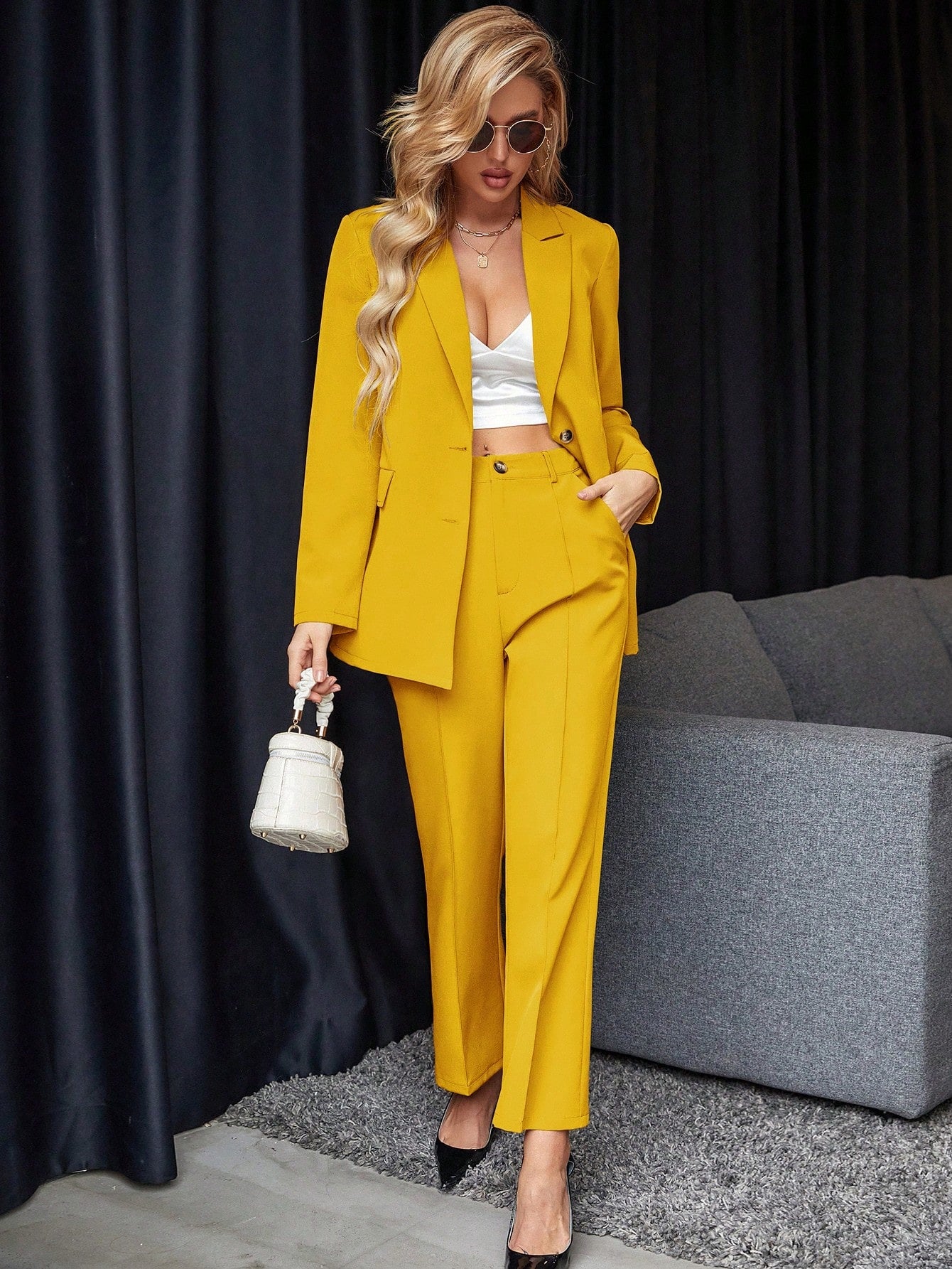 Solid Color Suit Set