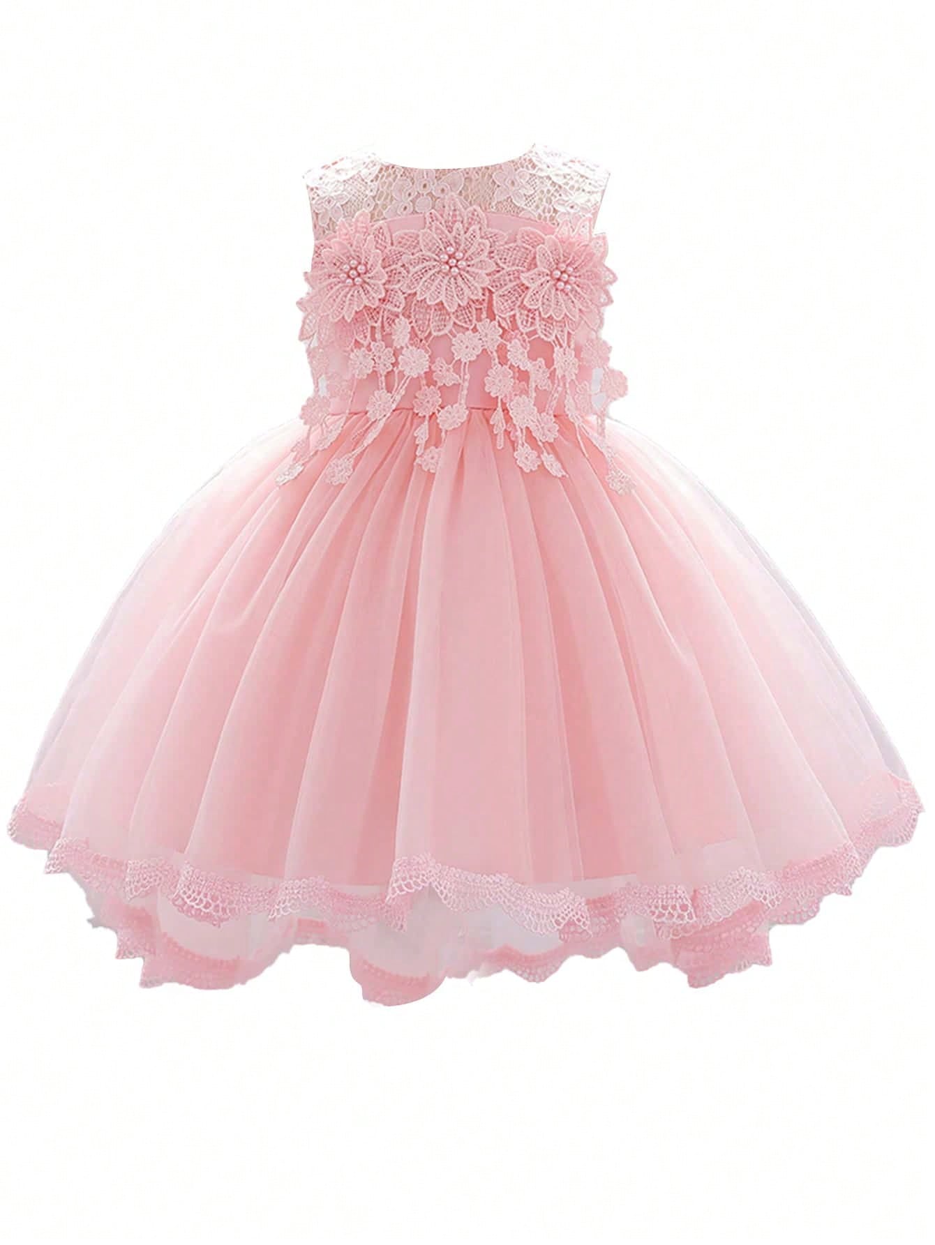 Young Girl Formal Dress With Solid Color Lace Tulle Satin Party Dress, Elegant And Gorgeous, Suitable For School Performances And Fashion Shows, Hair Accessories Not Included