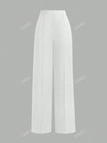 Ladies' Solid Color Straight Leg Pants