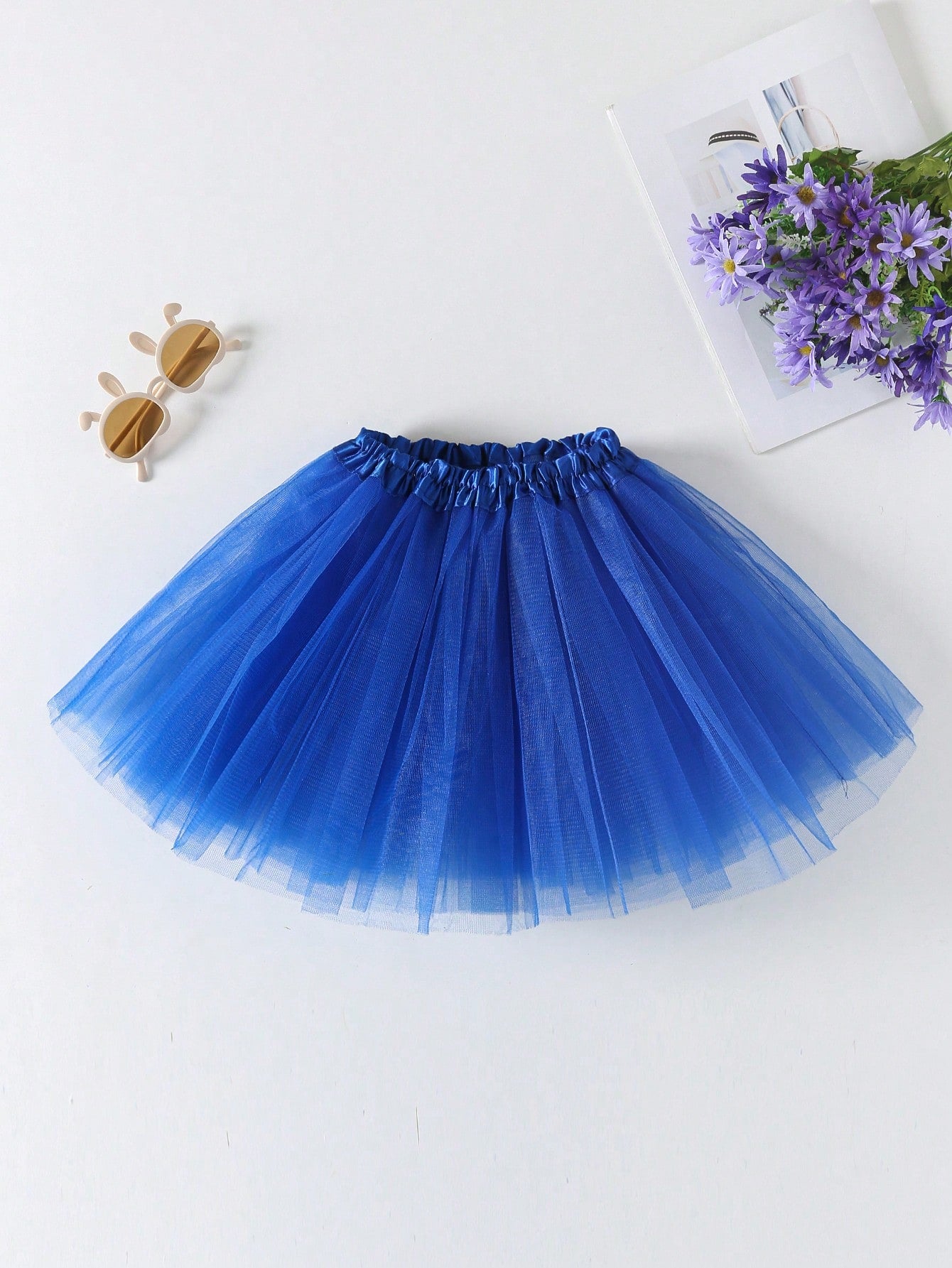 Young Girl Sheer Colored Tutu Skirt, Casual And Versatile Style For Stage Performance