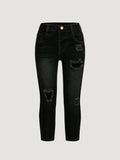 Young Girl Ripped Jeans