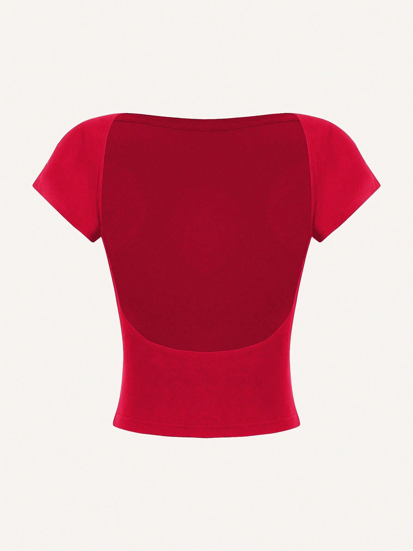 Casual And Simple Round Neck Short Sleeve Slim Fit Women T-Shirt, Suitable For Summer