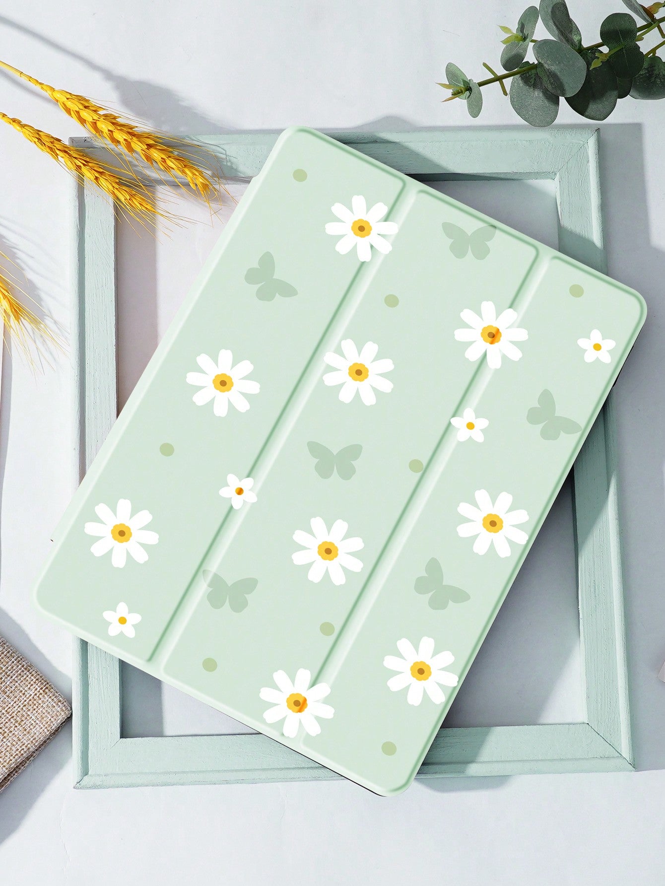 Flower Flowers Case Compatible With IPad New IPad Air4/5 10.9inch,Compatible With Huawei Metepad 11/ Tab/Xiaomi 5 Cover,With Pen Holder,Supports Automatic Sleep/Wake Lid
