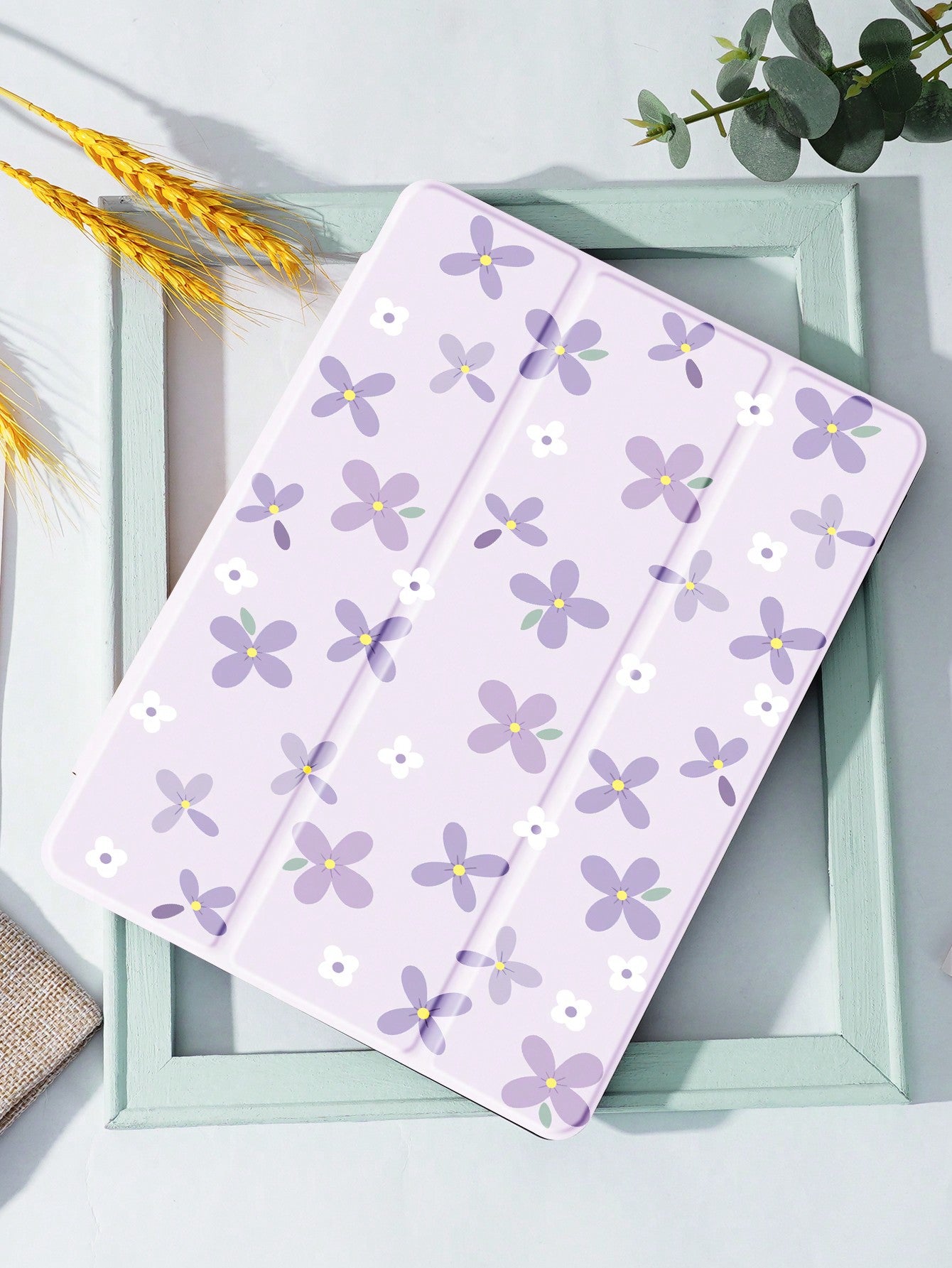 Flower Flowers Case Compatible With IPad New IPad Air4/5 10.9inch,Compatible With Huawei Metepad 11/ Tab/Xiaomi 5 Cover,With Pen Holder,Supports Automatic Sleep/Wake Lid
